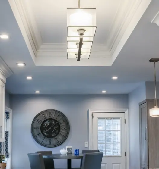 New tray ceiling with crown molding